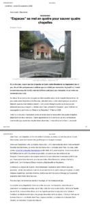 Article Association Espaces pour restauration en Maurienne